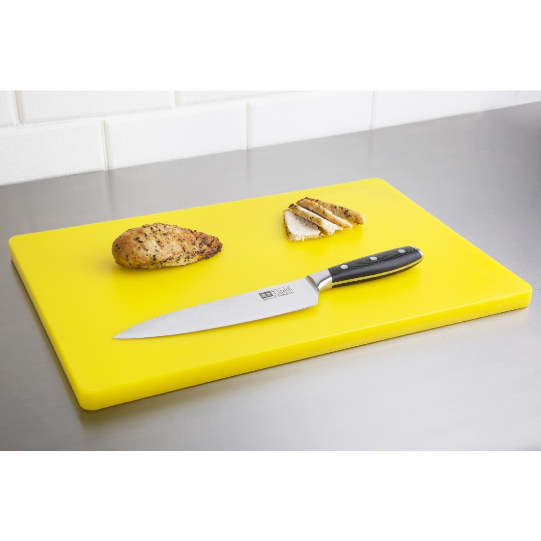 Hygiplas Thick Low Density Yellow Chopping Board