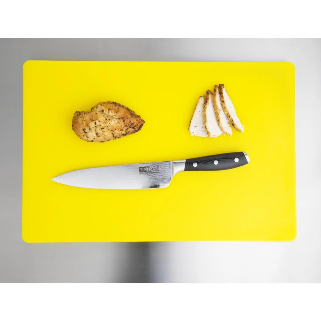 Hygiplas Thick Low Density Yellow Chopping Board - Image 5