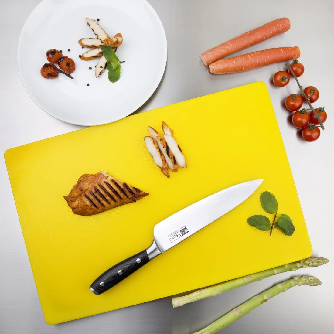 Hygiplas Thick Low Density Yellow Chopping Board - Image 8