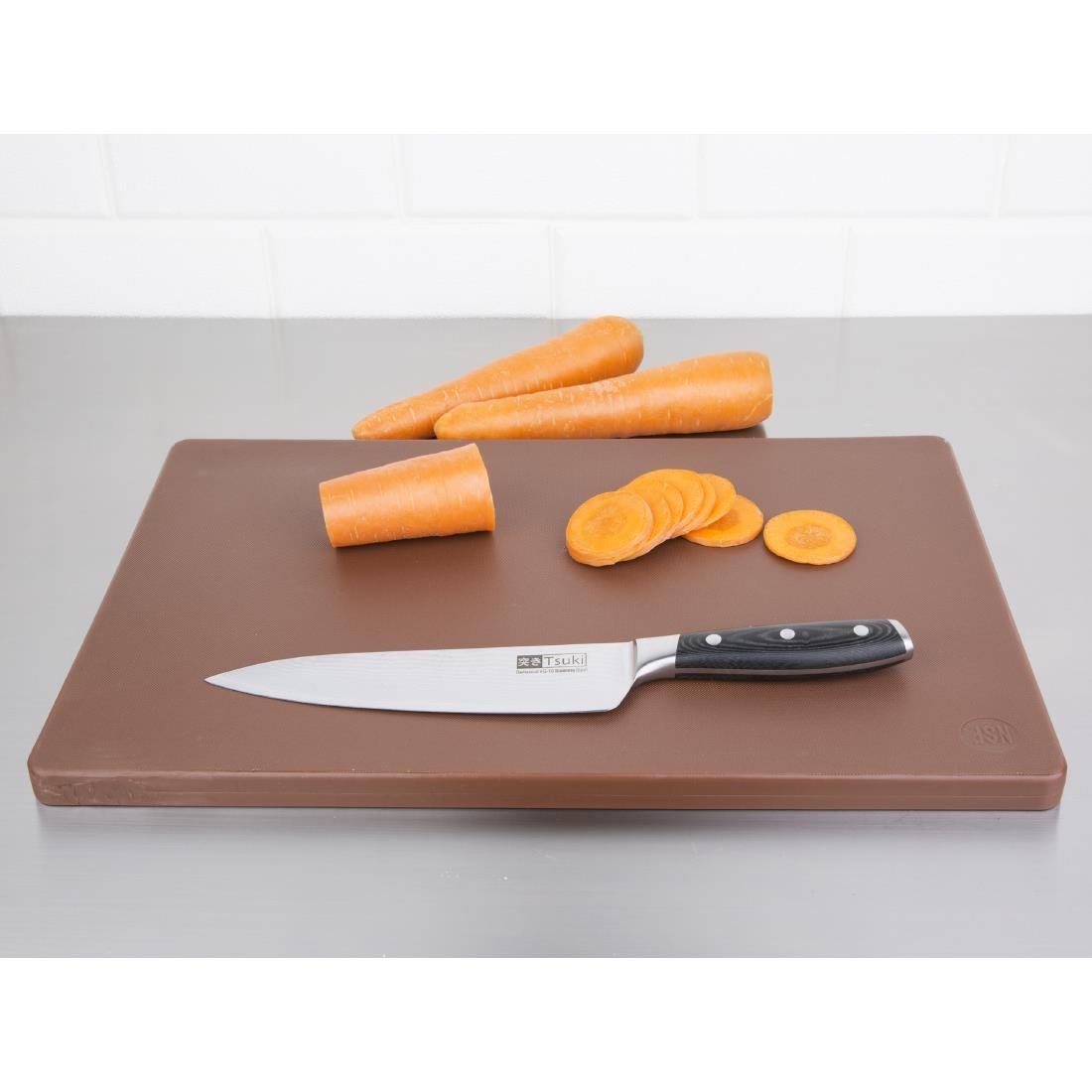 Hygiplas Thick Low Density Brown Chopping Board
