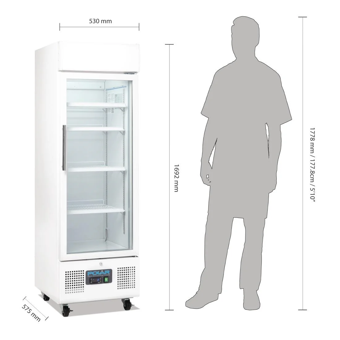 Polar Display Fridge 218Ltr - Image 8