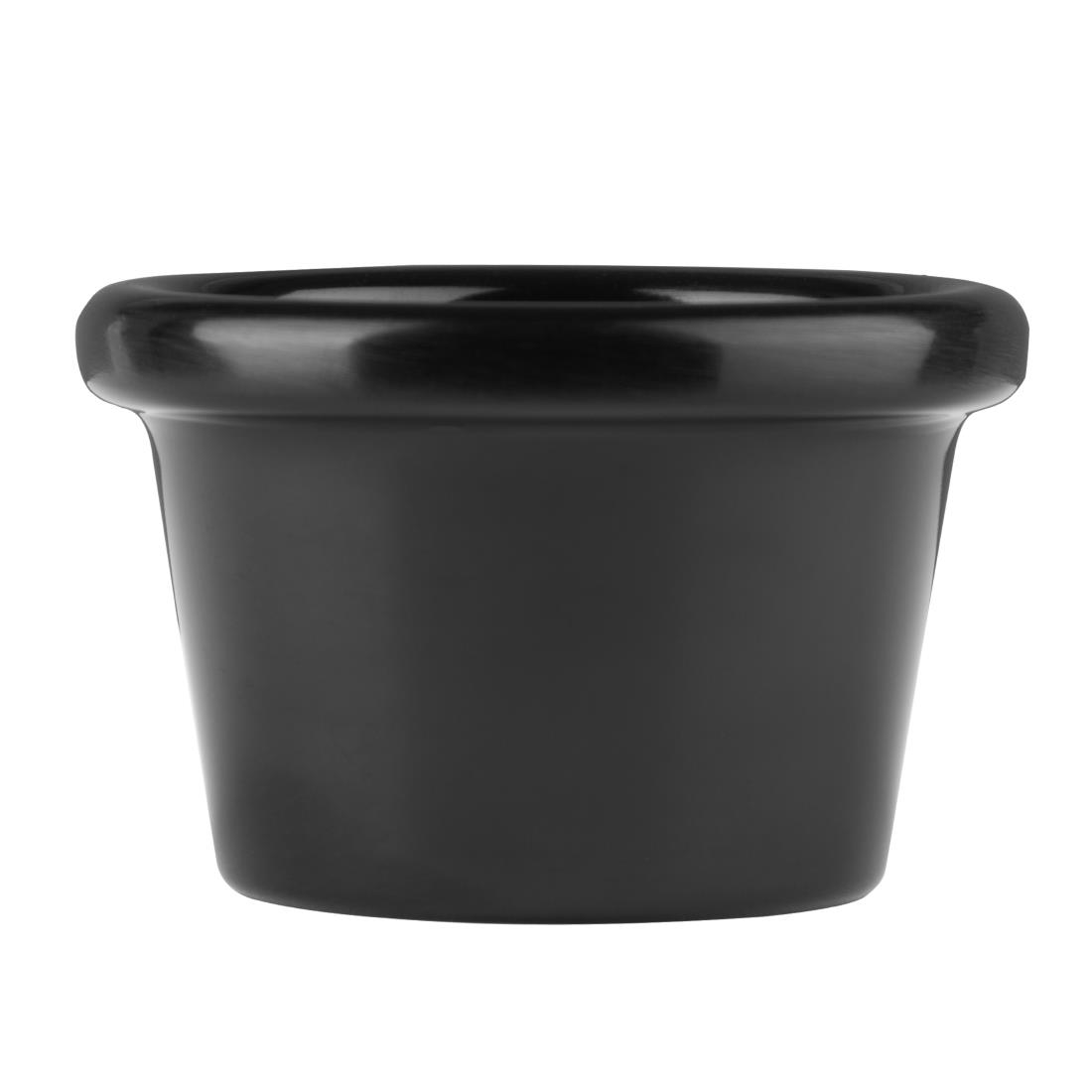 Kristallon Melamine Plain Ramekins Black 63mm