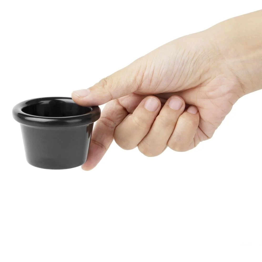 Kristallon Melamine Plain Ramekins Black 63mm - Image 5