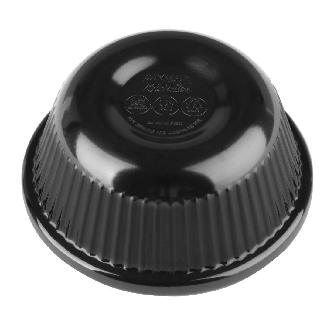Kristallon Melamine Fluted Ramekins Black 57mm - Image 4