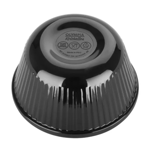 Kristallon Melamine Fluted Ramekins Black 89mm