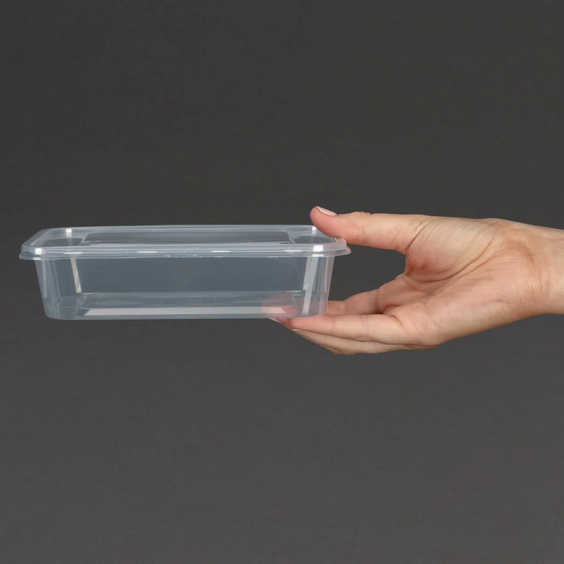 Fiesta Recyclable Plastic Microwavable Containers with Lid Small 500ml (Pack of 250) - Image 5