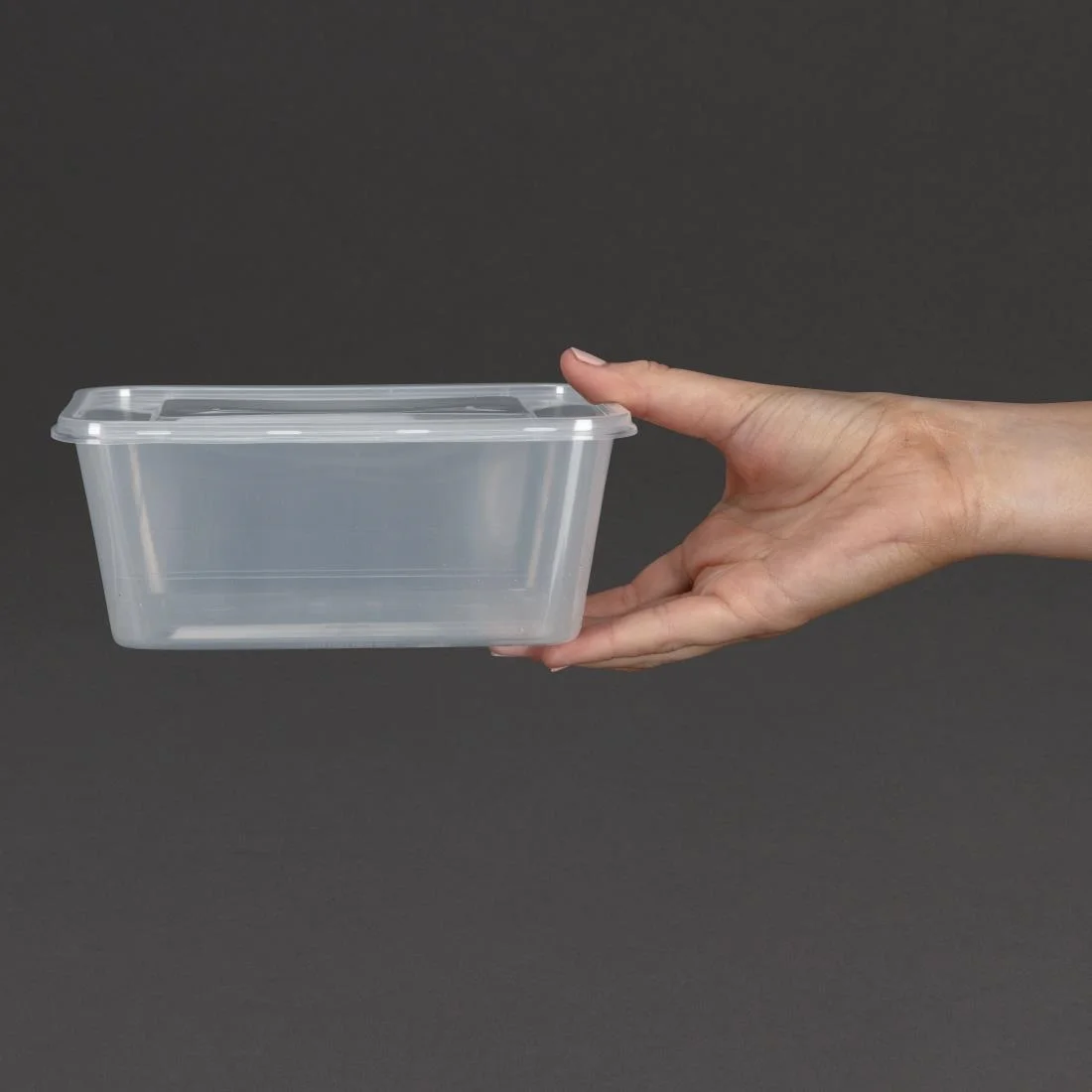 Fiesta Recyclable Plastic Microwavable Containers with Lid Large 1000ml (Pack of 250) - Image 4
