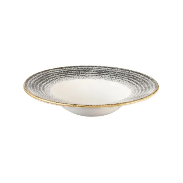 Churchill Studio Prints Homespun Charcoal Black Wide Rim Bowl 240mm