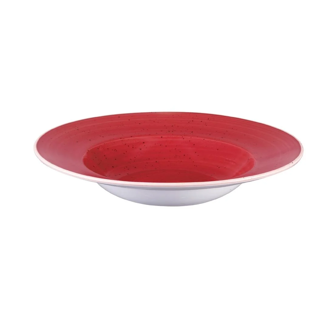 Churchill Stonecast Round Wide Rim Bowl Berry Red 240mm - Image 2