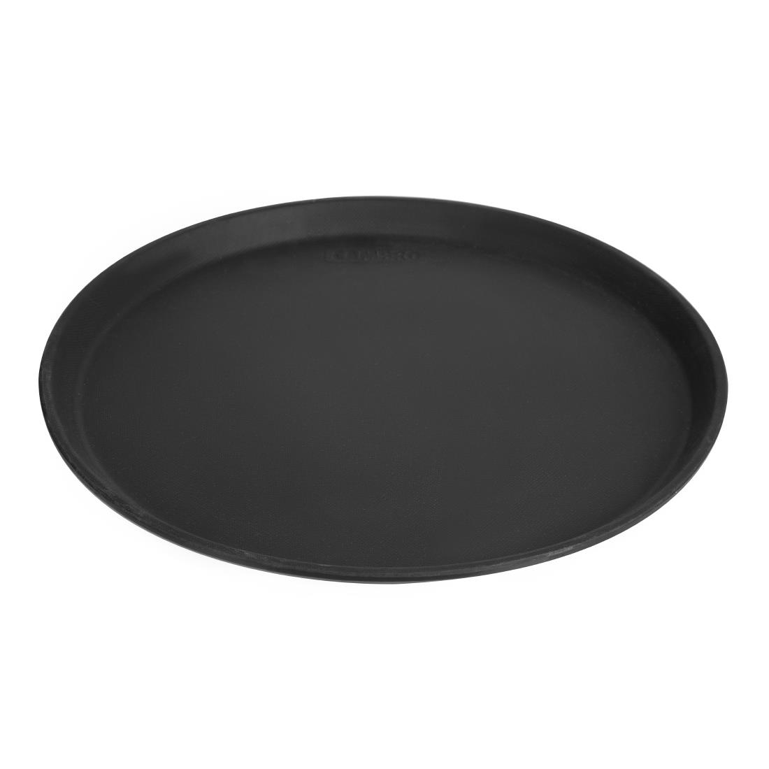 Cambro Fibreglass Round Non-Skid Tray Black 14in