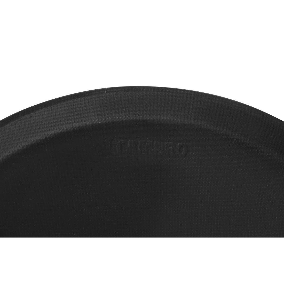 Cambro Fibreglass Round Non-Skid Tray Black 14in