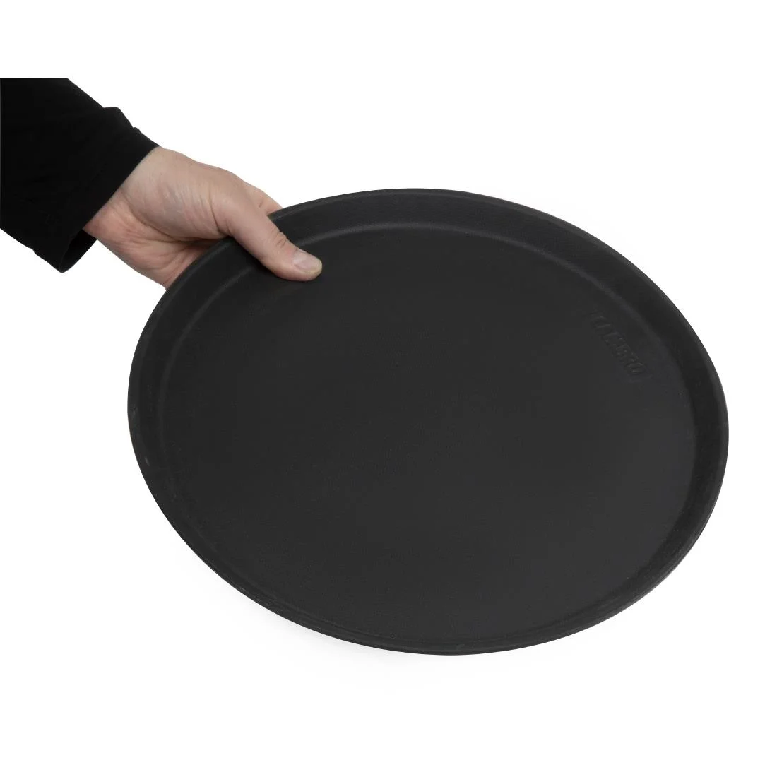 Cambro Fibreglass Round Non-Skid Tray Black 14in - Image 4