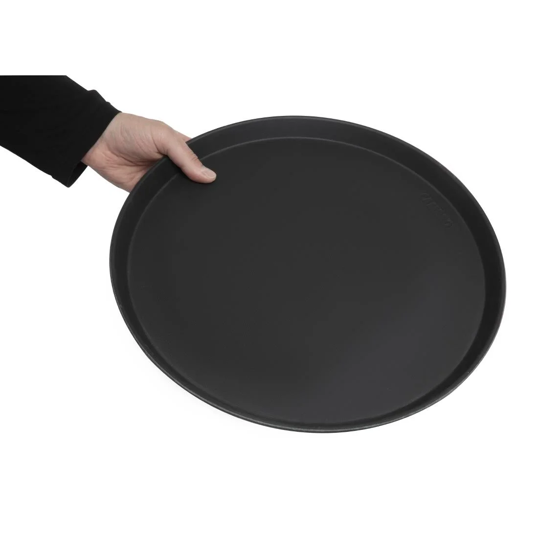 Cambro Fibreglass Round Non-Skid Tray Black 16in - Image 4