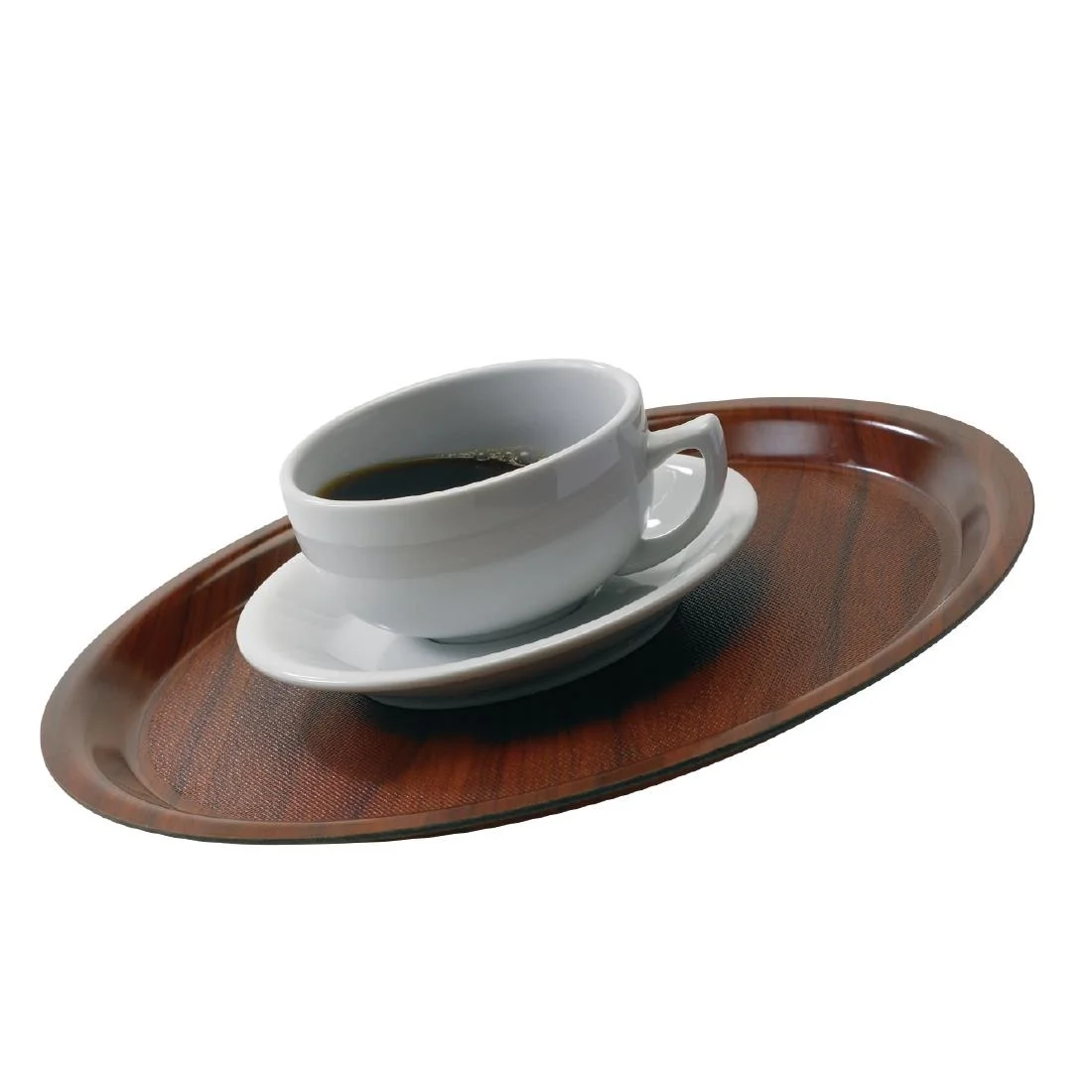 Cambro Mykonos Food Tray Walnut Round 380mm - Image 2
