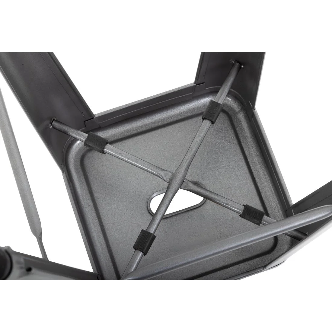 Bolero Bistro Steel High Stool Gun Metal (Pack of 4) - Image 9