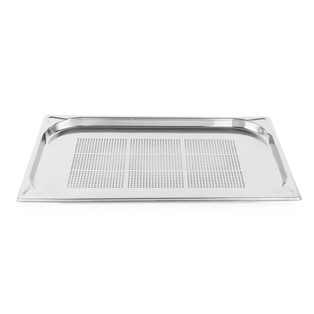 Vogue Stainless Steel Heavy Duty Perforated 1/1 Gastronorm Tray 20mm - Image 2
