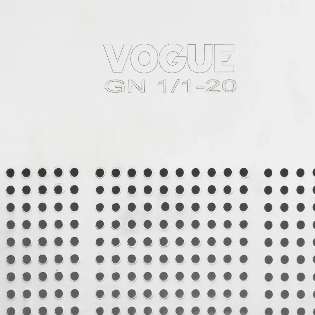 Vogue Stainless Steel Heavy Duty Perforated 1/1 Gastronorm Tray 20mm - Image 3