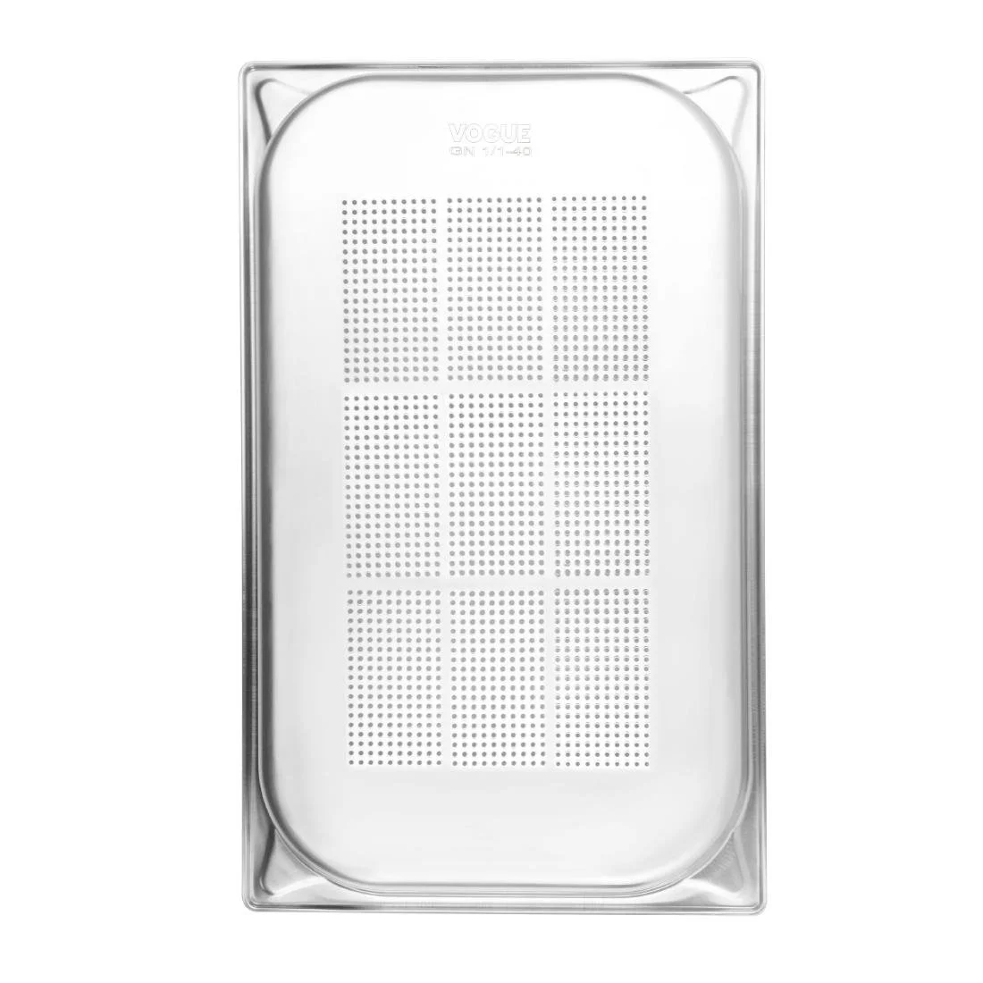 Vogue Stainless Steel Heavy Duty Perforated 1/1 Gastronorm Tray 40mm - Image 4