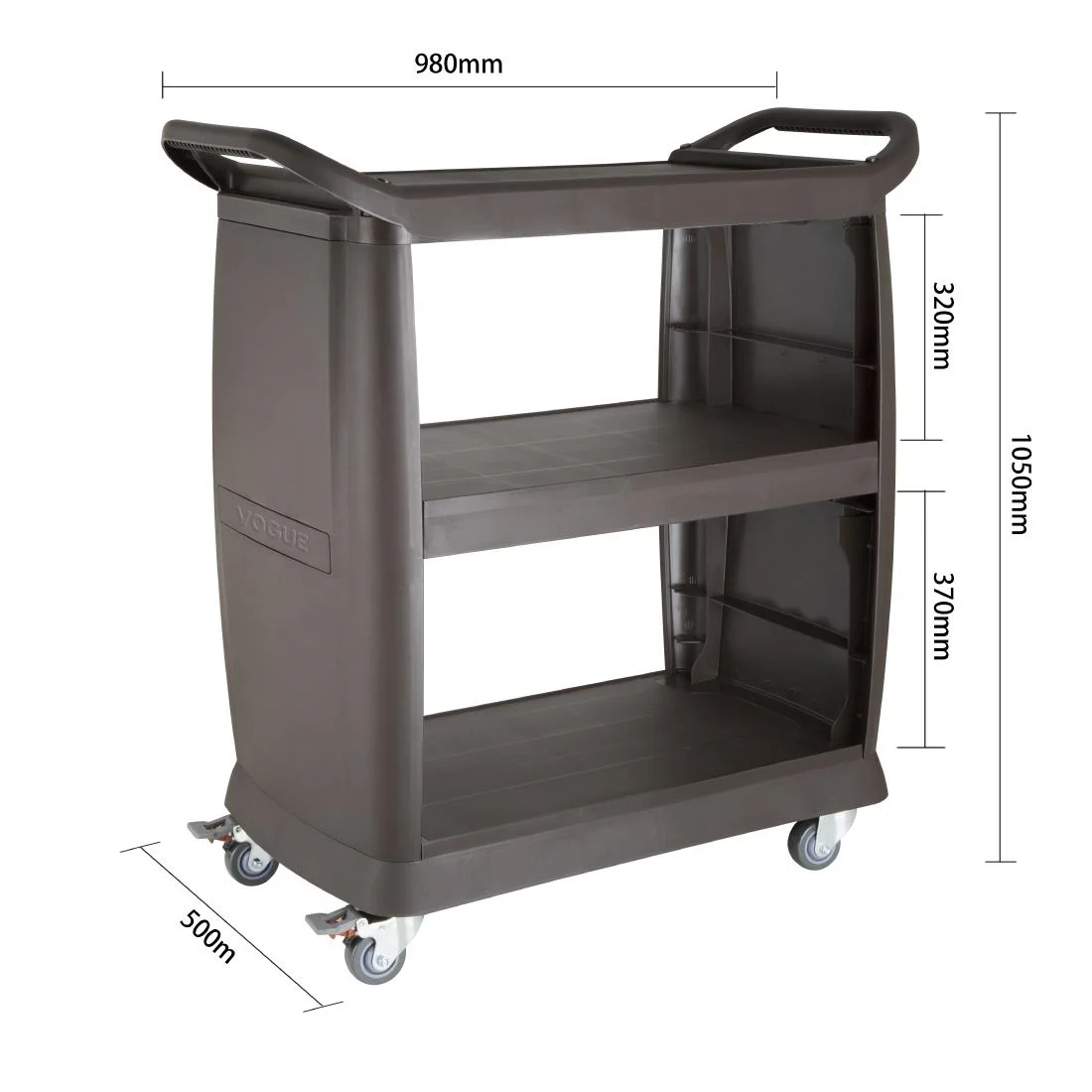 Vogue Polypropylene Mobile Trolley - Image 5