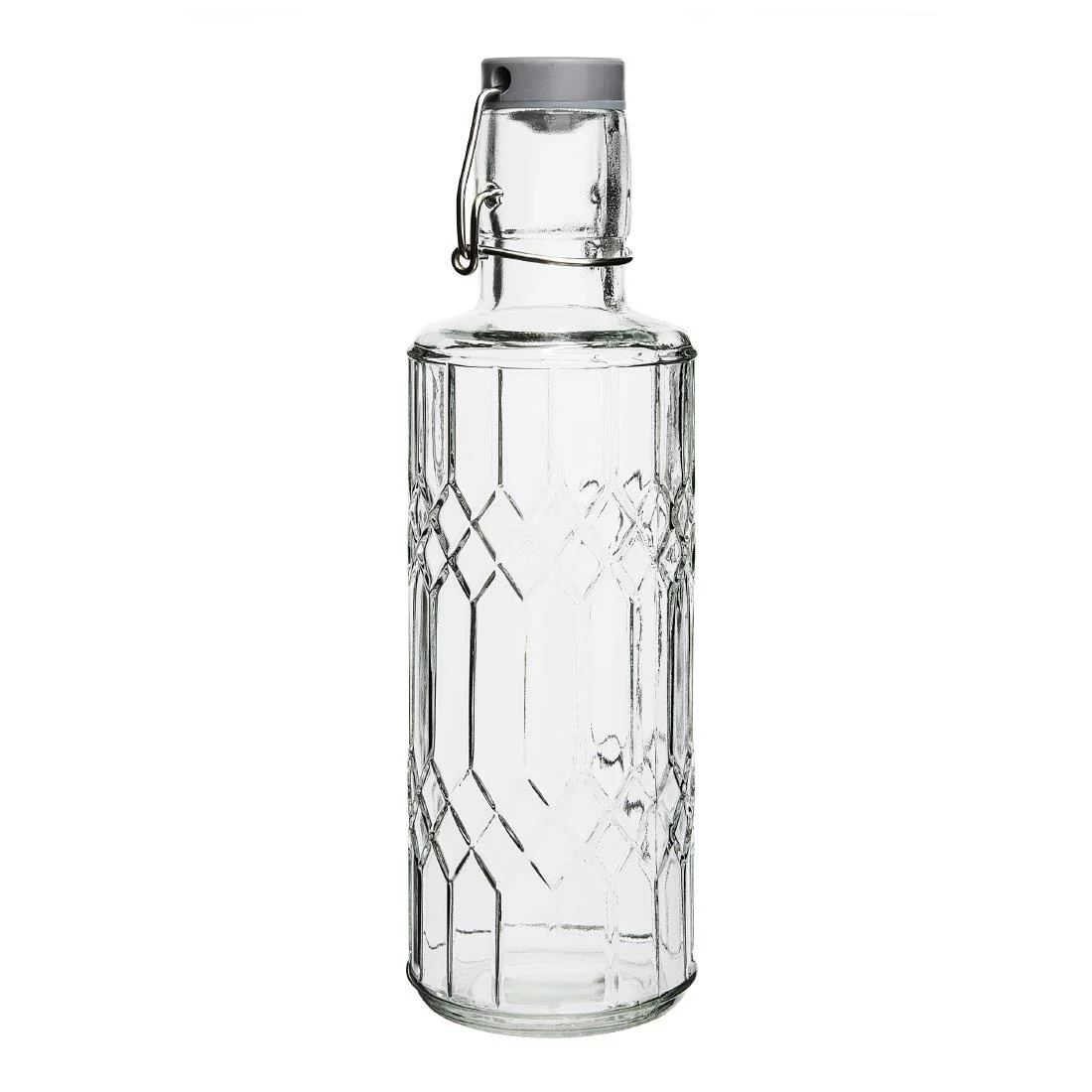 Olympia Geo Glass Water Bottle with Stopper 640ml (6 pack) - Image 1