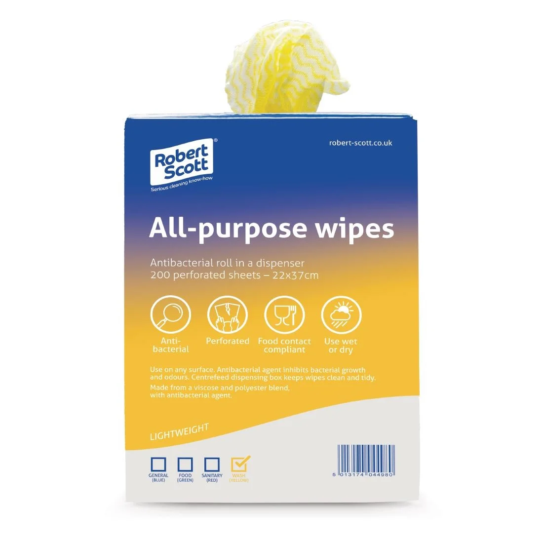 Jantex Antibacterial All Purpose Cloth Yellow 200