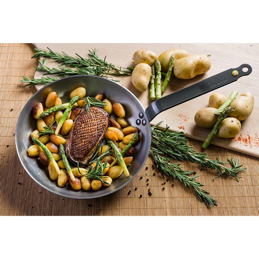 De Buyer Mineral B Black Iron Induction Frying Pan 200mm