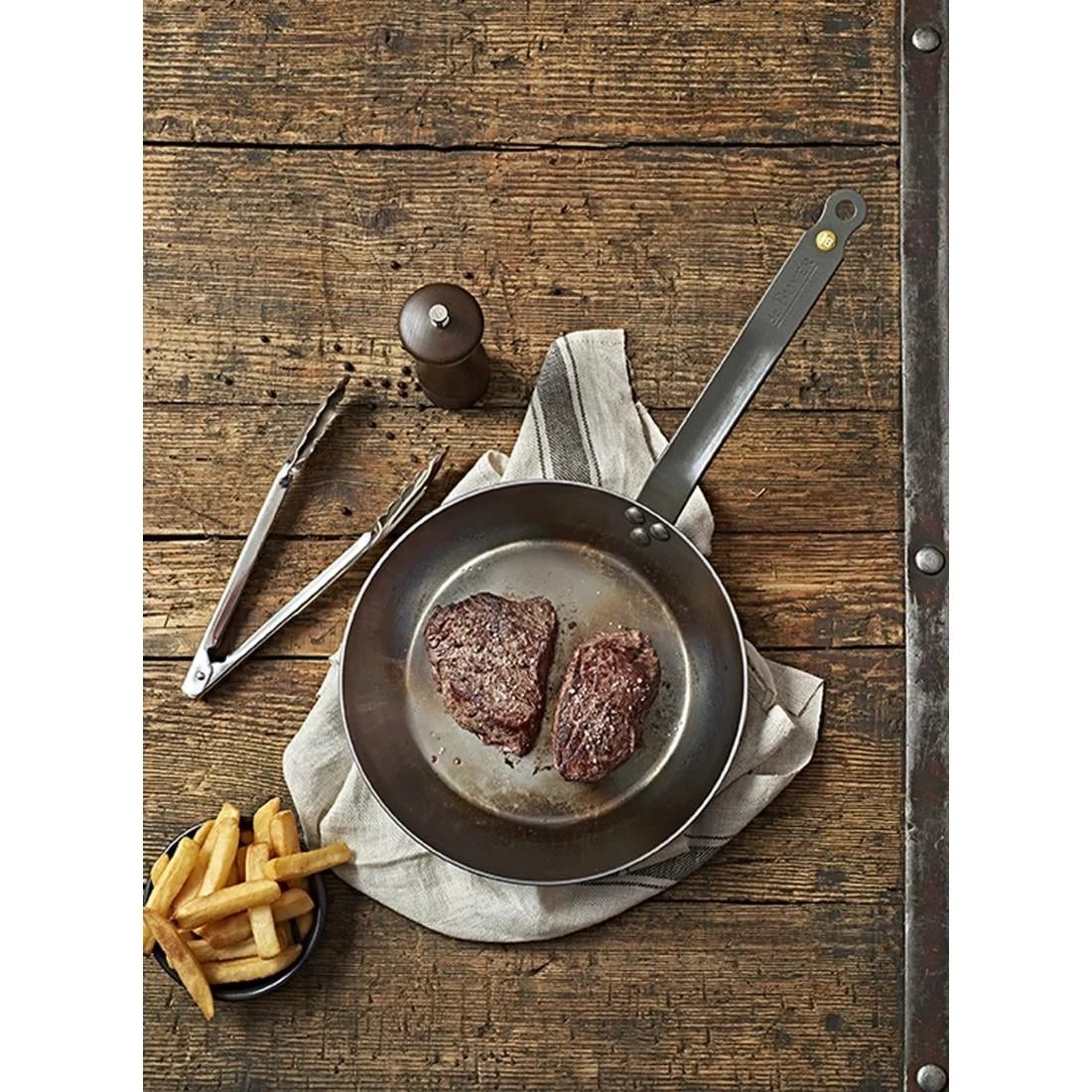 De Buyer Mineral B Black Iron Induction Frying Pan 280mm - Image 6