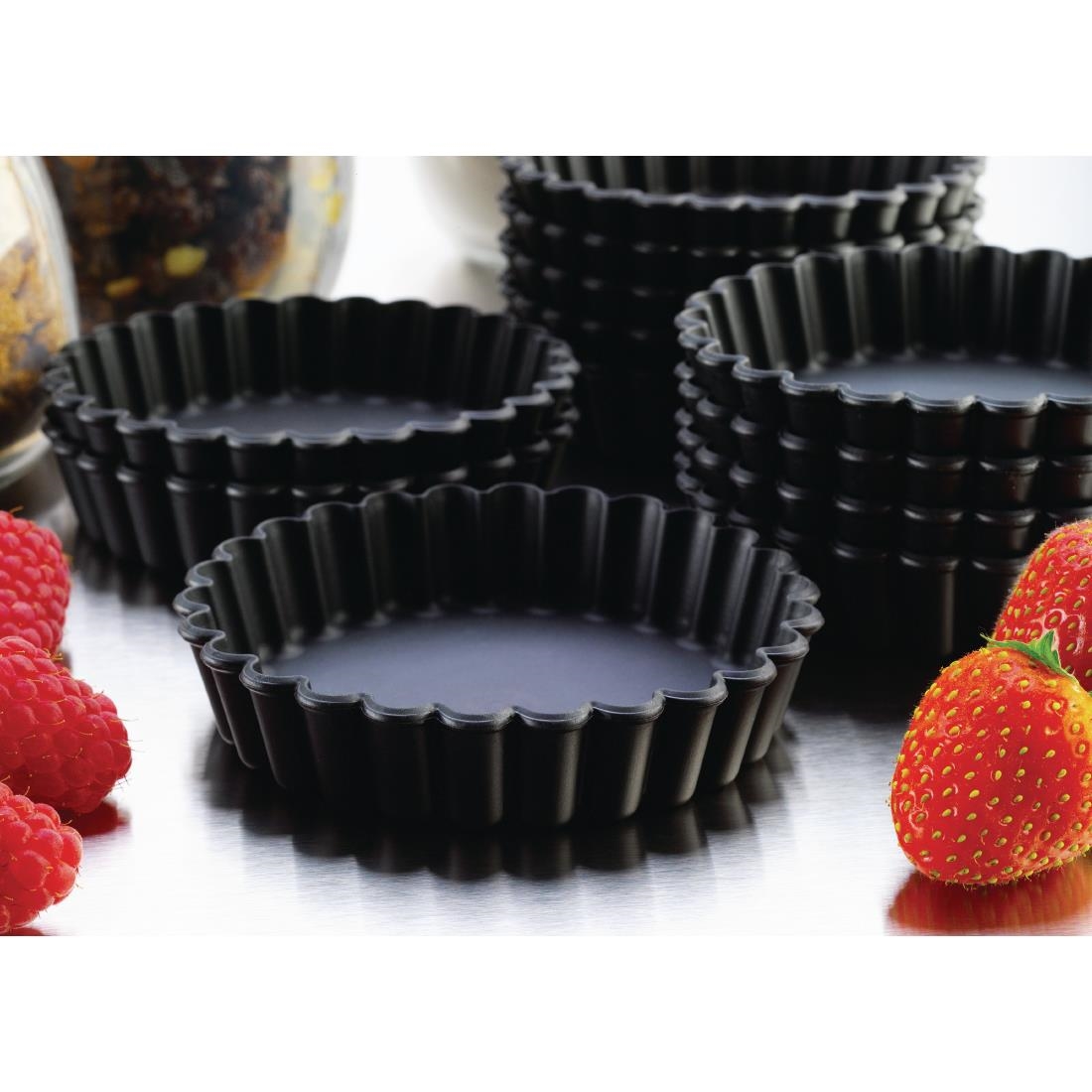 Matfer Exoglass Round Fluted Tartlet Mould 10cm