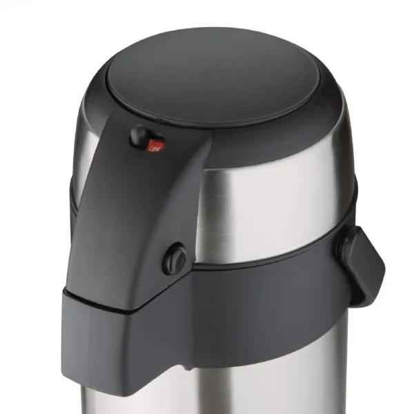 Olympia Pump Action Airpot Etched 'Hot Water' 3Ltr