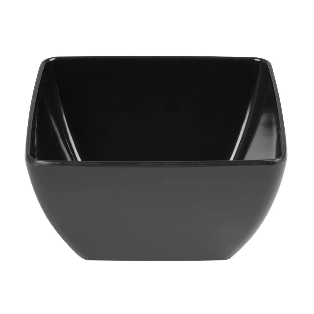 Curved Black Melamine Bowl 8in - Image 2