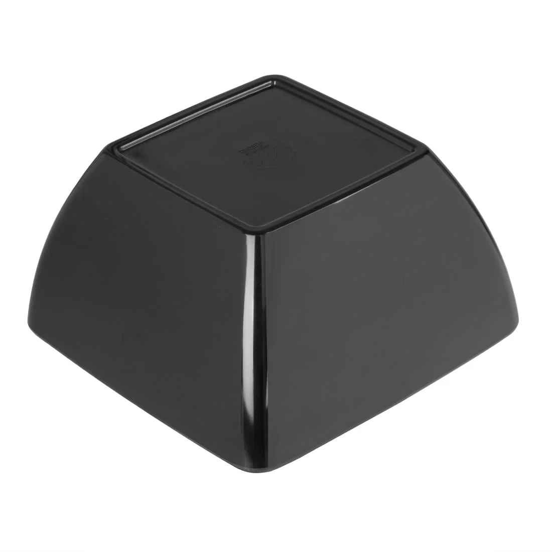 Curved Black Melamine Bowl 8in - Image 3