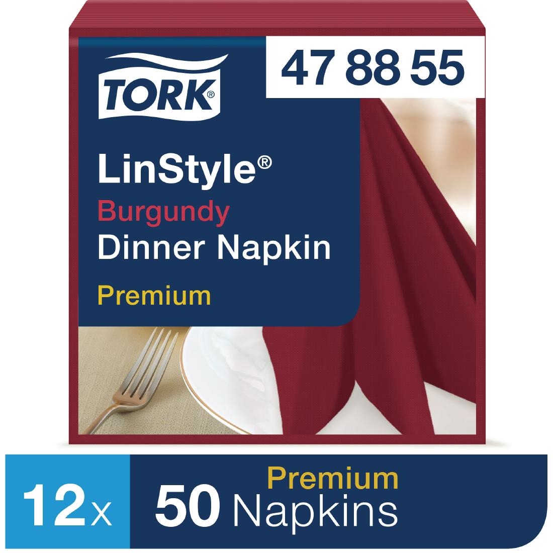 Tork Linstyle Dinner Napkin Burgundy 400mm