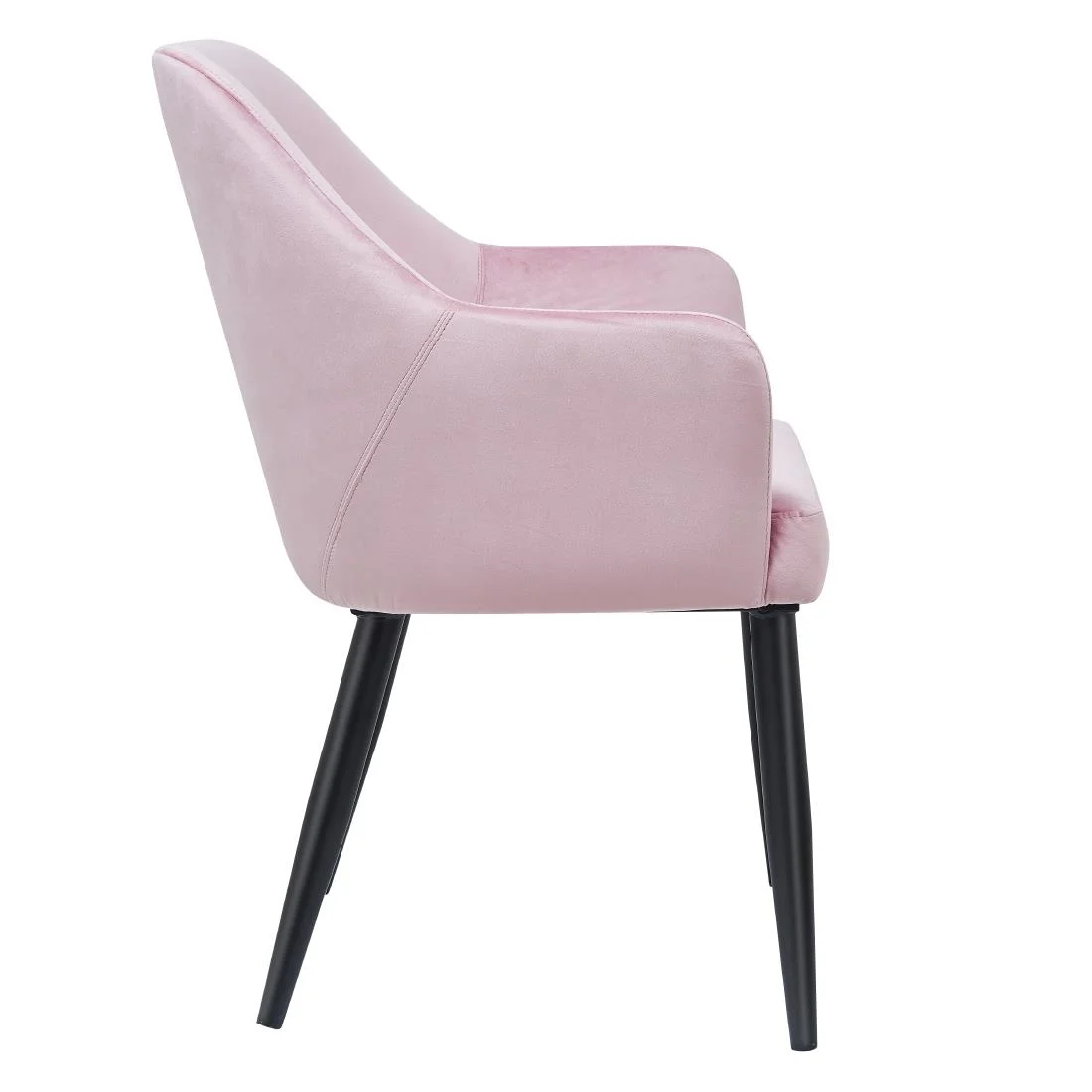 Bolero Lia Velvet Effect Chairs Dusty Pink (Set of 2) - Image 2