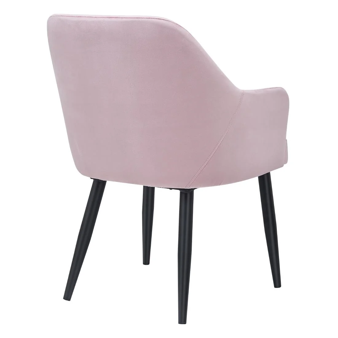 Bolero Lia Velvet Effect Chairs Dusty Pink (Set of 2) - Image 3