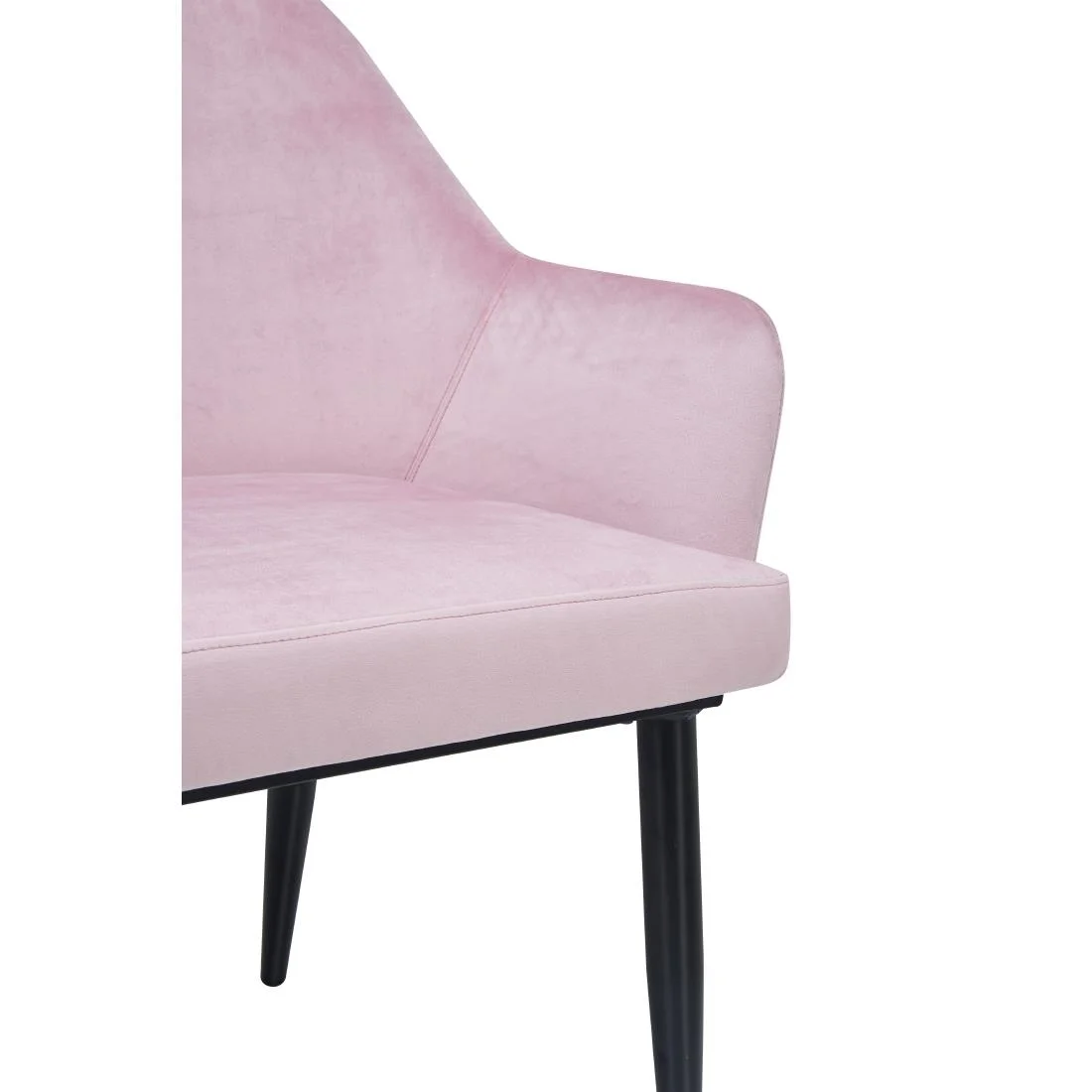 Bolero Lia Velvet Effect Chairs Dusty Pink (Set of 2) - Image 4