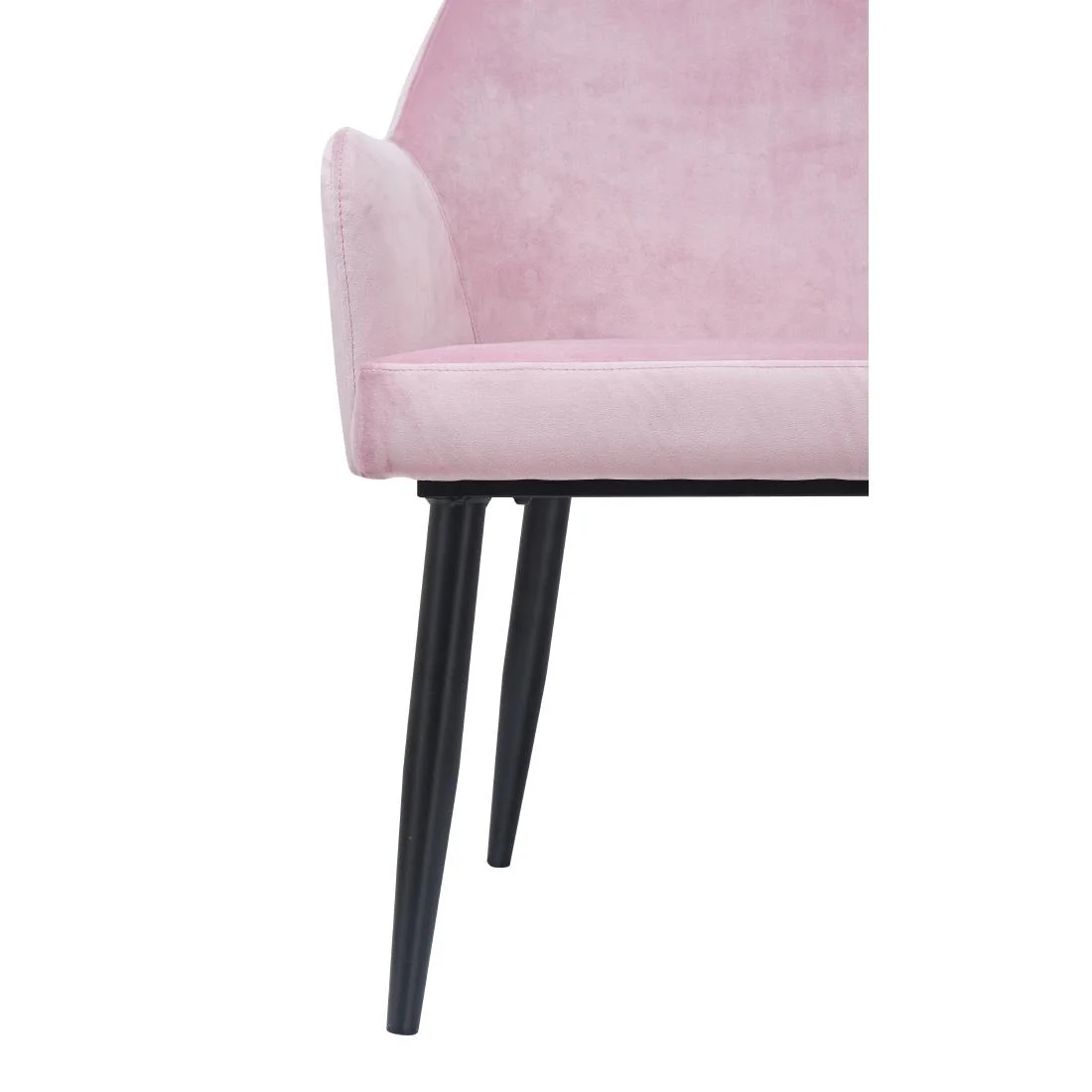 Bolero Lia Velvet Effect Chairs Dusty Pink (Set of 2) - Image 5