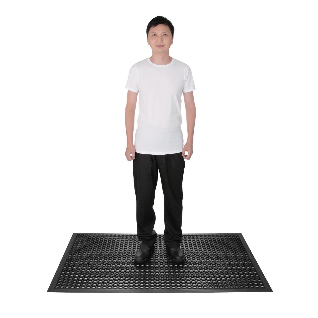 Jantex Rubber Anti Fatigue Mat Black