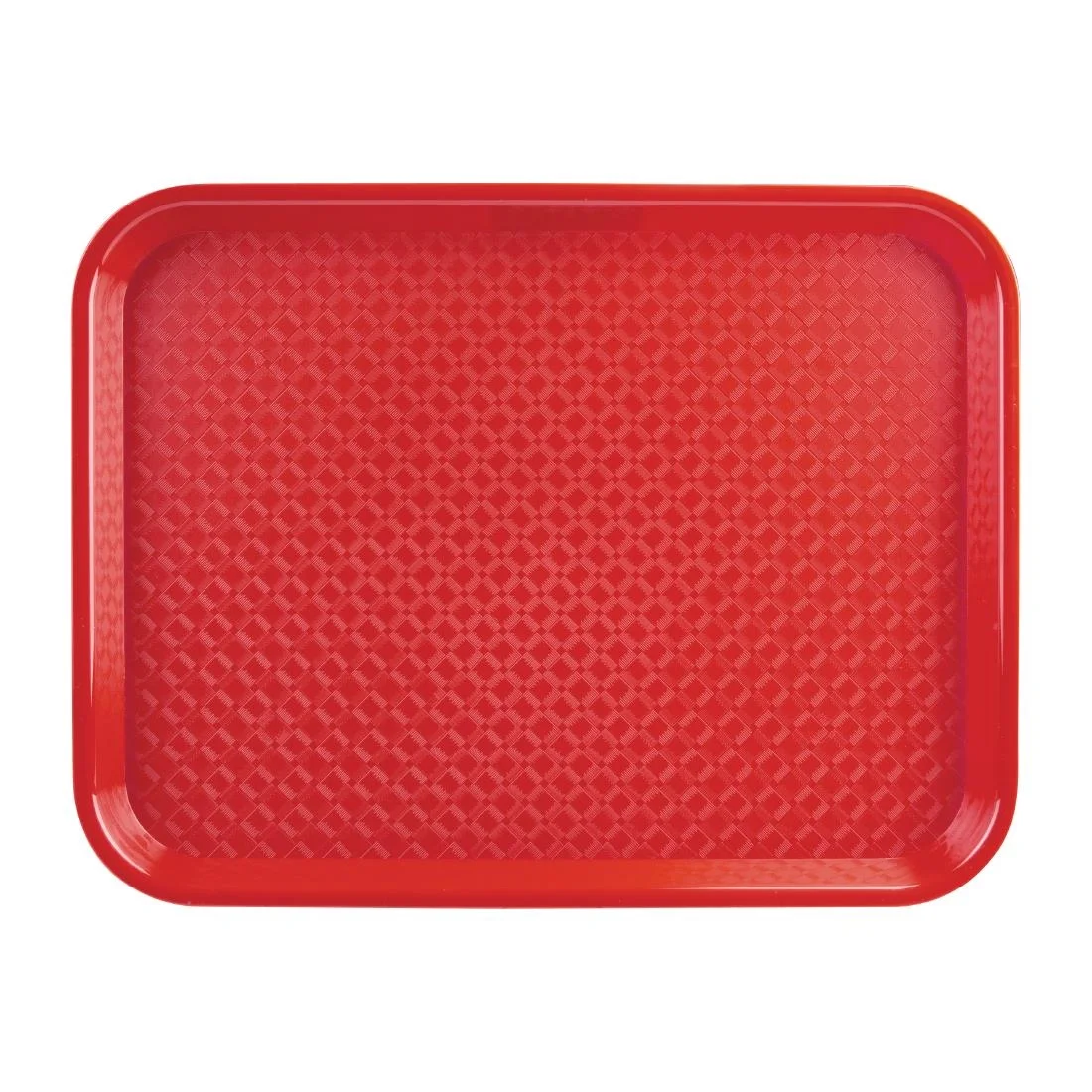 Kristallon Plastic Fast Food Tray Red Small
