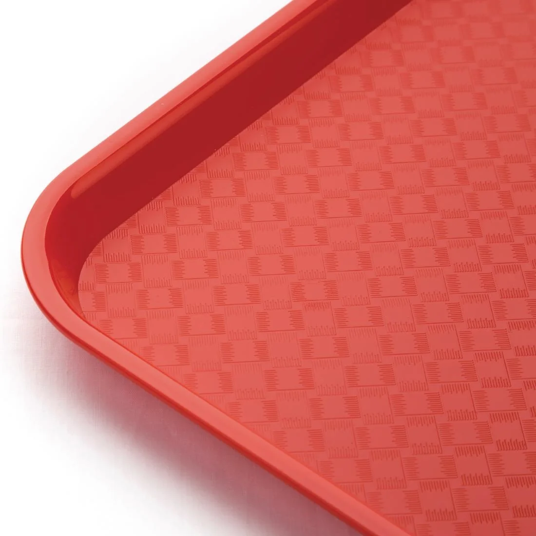Kristallon Plastic Fast Food Tray Red Small - Image 2