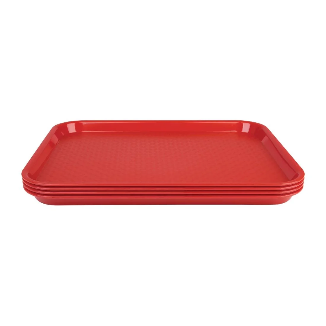 Kristallon Plastic Fast Food Tray Red Small - Image 3