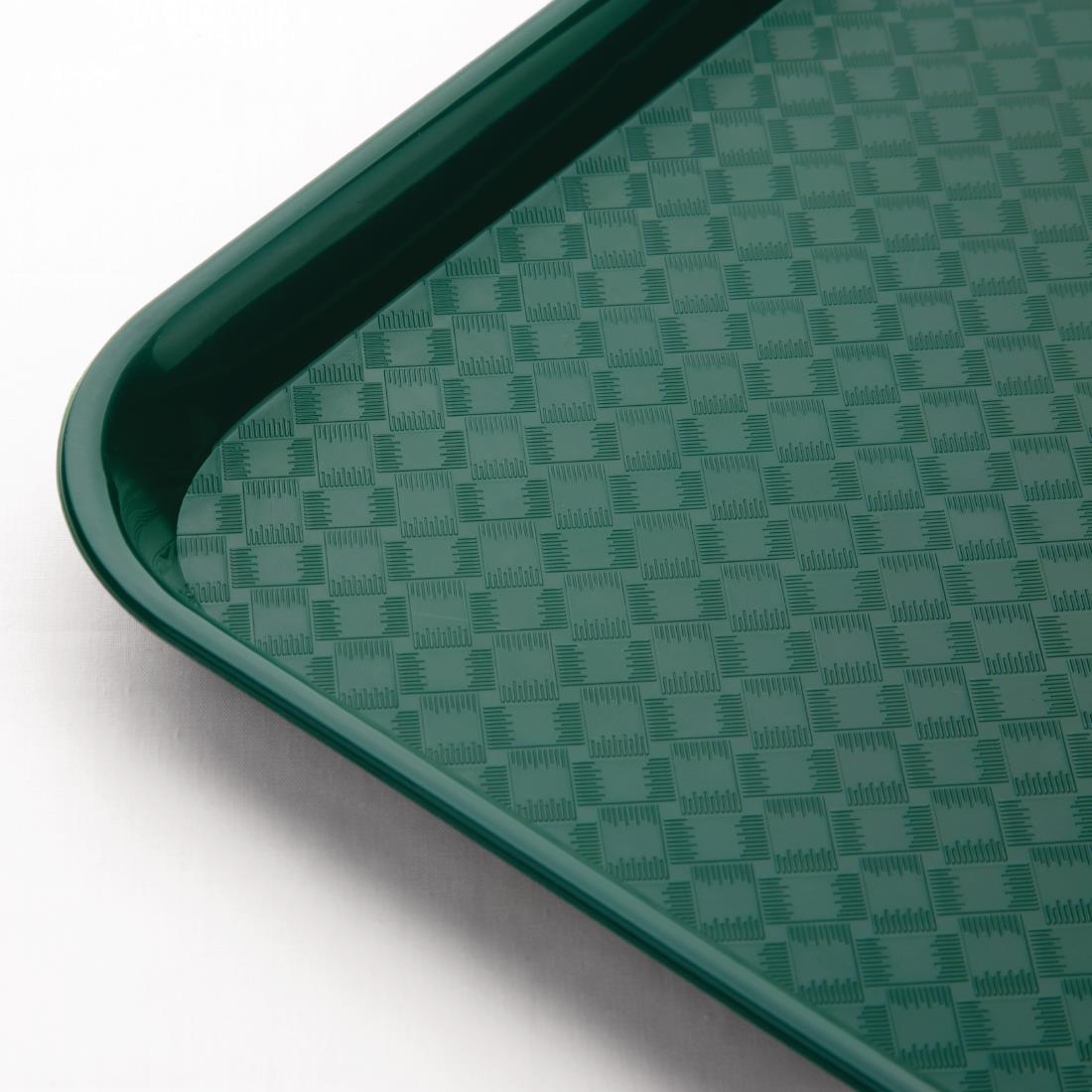 Kristallon Plastic Fast Food Tray Green Small
