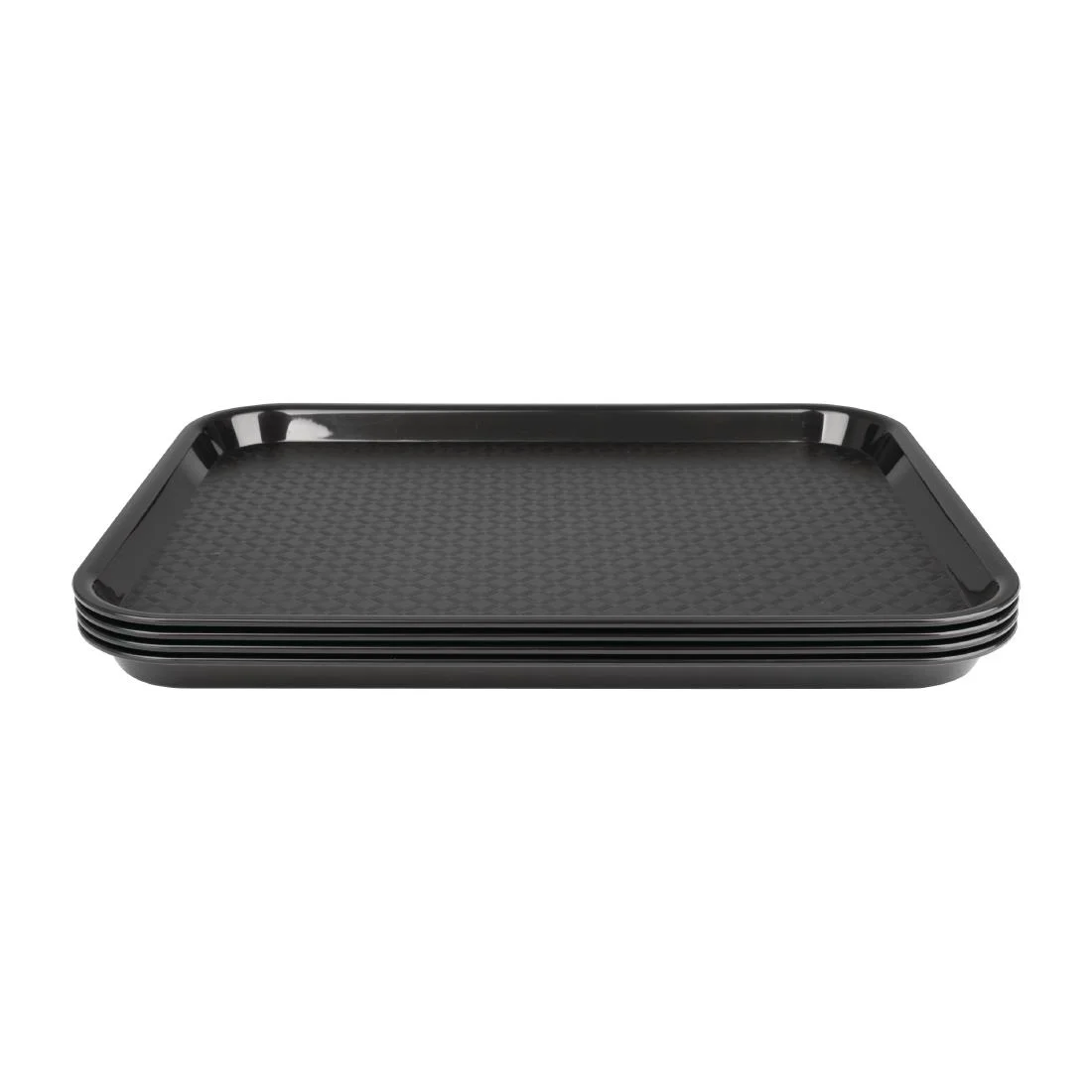 Kristallon Plastic Fast Food Tray Black Small - Image 3