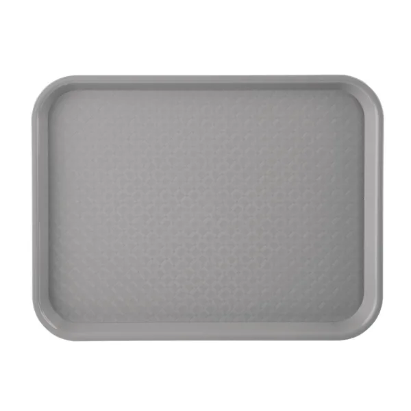 Kristallon Plastic Fast Food Tray Grey Small