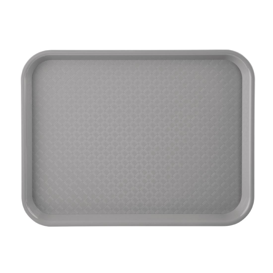 Kristallon Plastic Fast Food Tray Grey Small