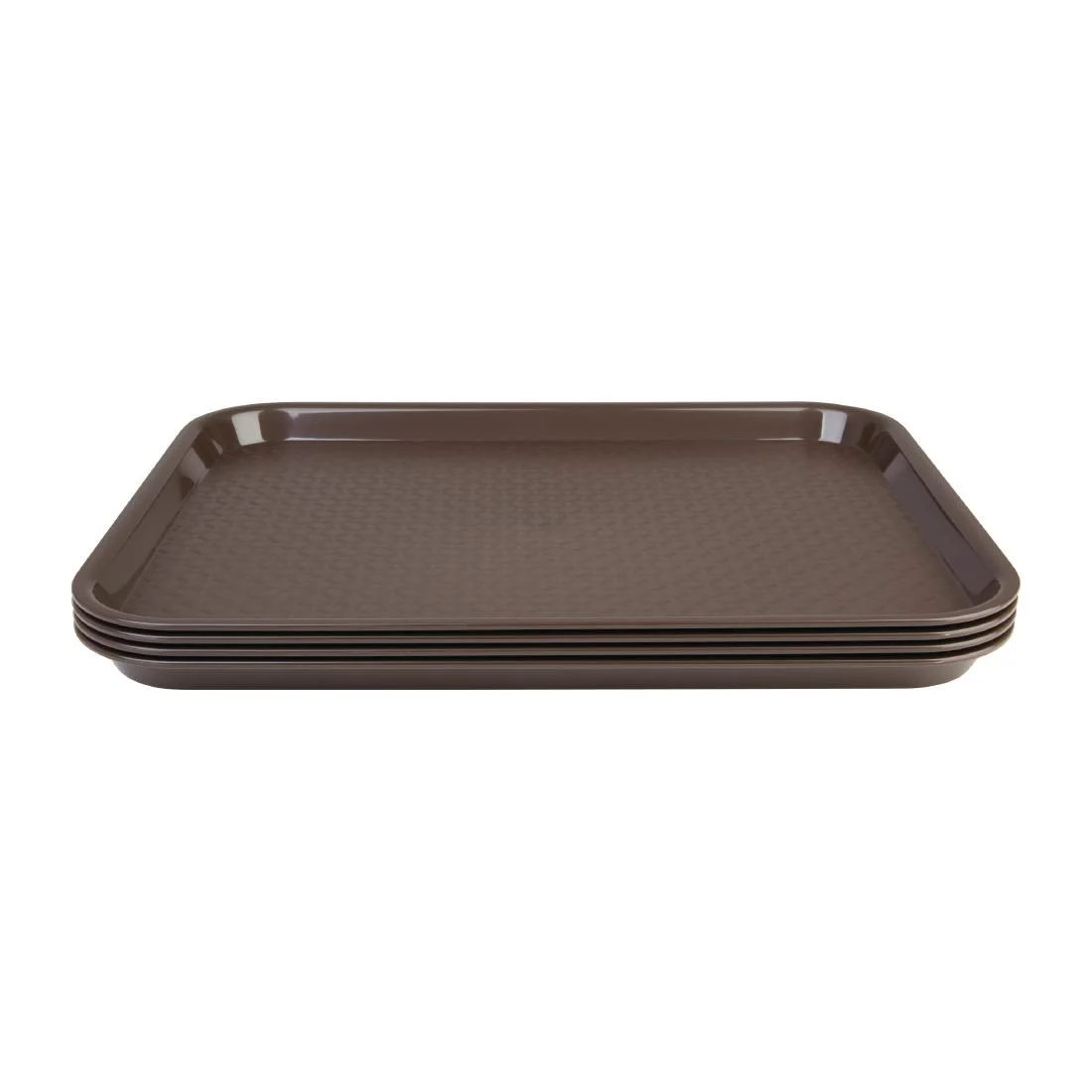 Kristallon Plastic Fast Food Tray Brown Small - Image 4