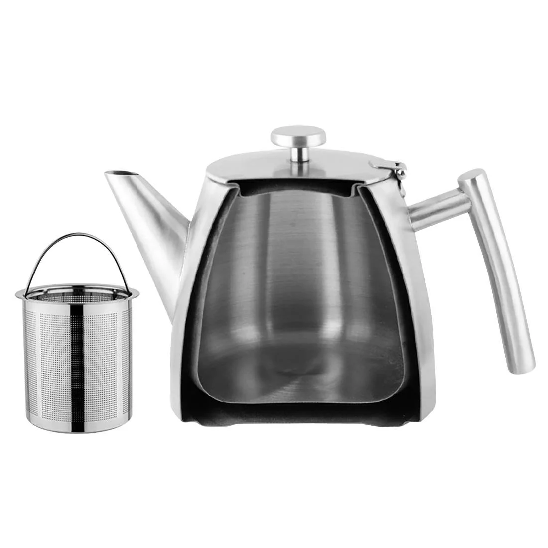 Olympia Conical Insulated Stainless Steel Teapot with Filter 350ml - Image 3
