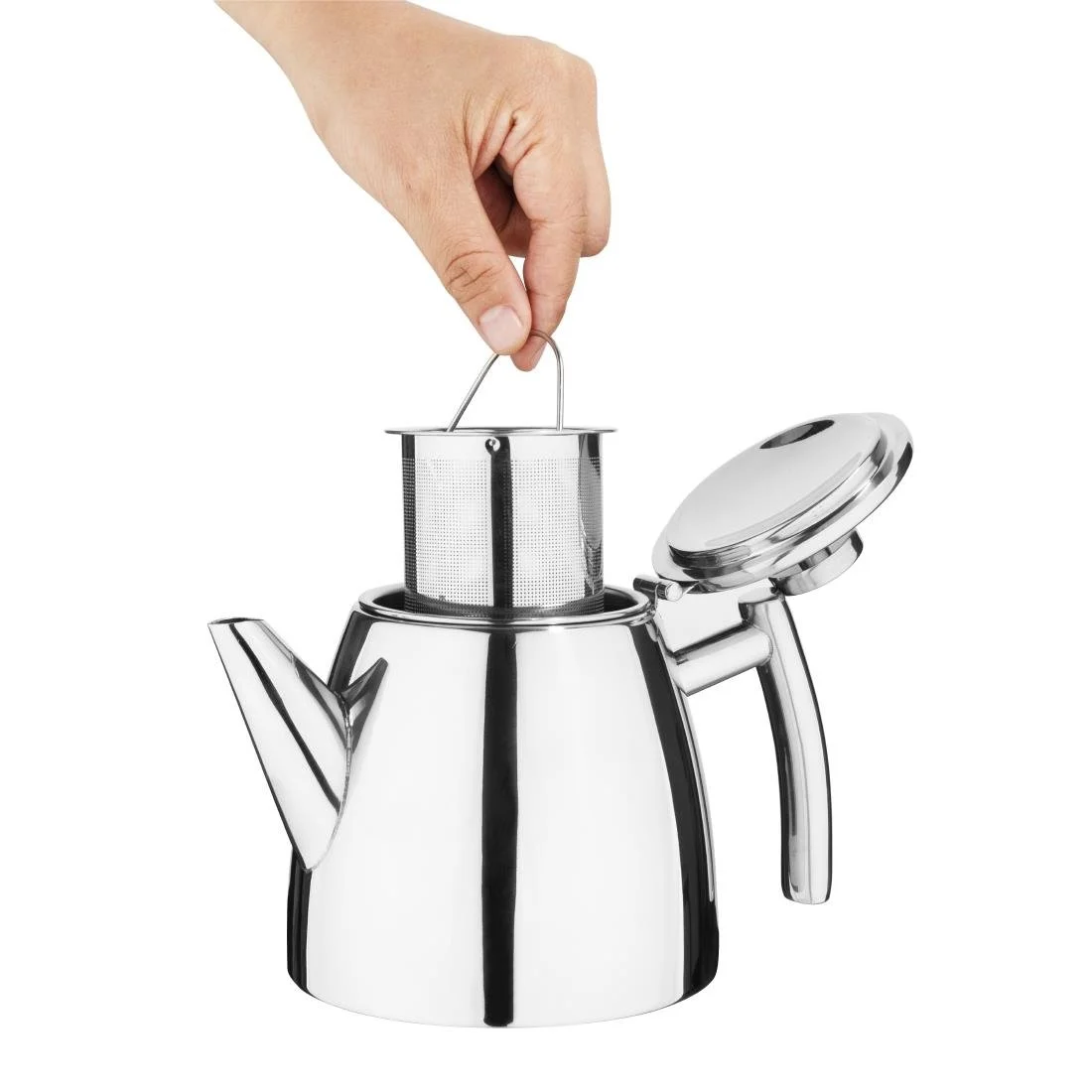 Olympia Conical Insulated Stainless Steel Teapot with Filter 600ml - Image 5