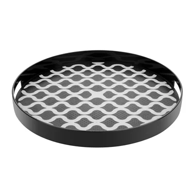 Olympia Kristallon PC Round Non Slip Tray With Handles 405mm - Image 7