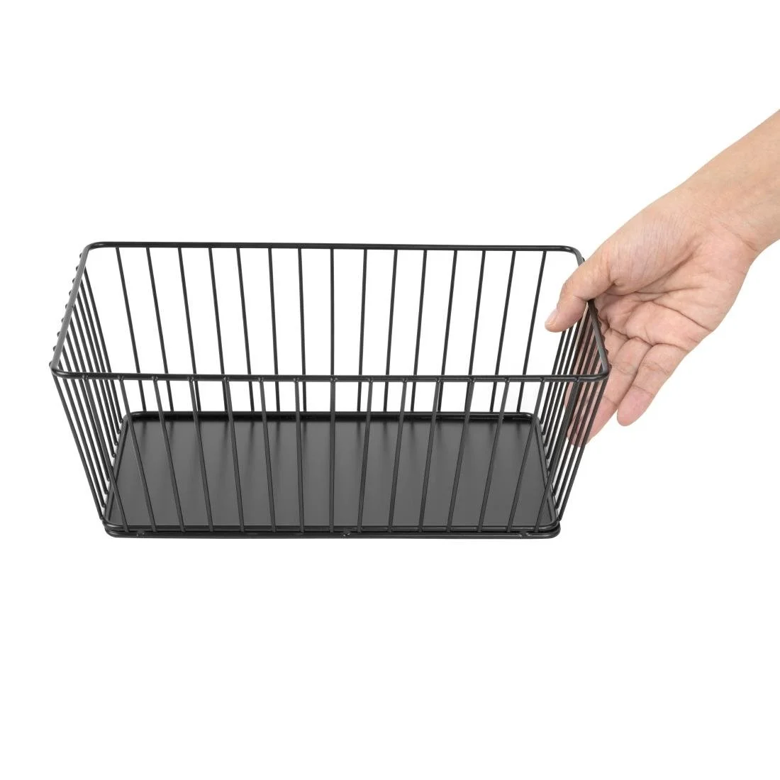 Olympia Wire Food Display Tray Rectangular Black 280x180x100mm - Image 8