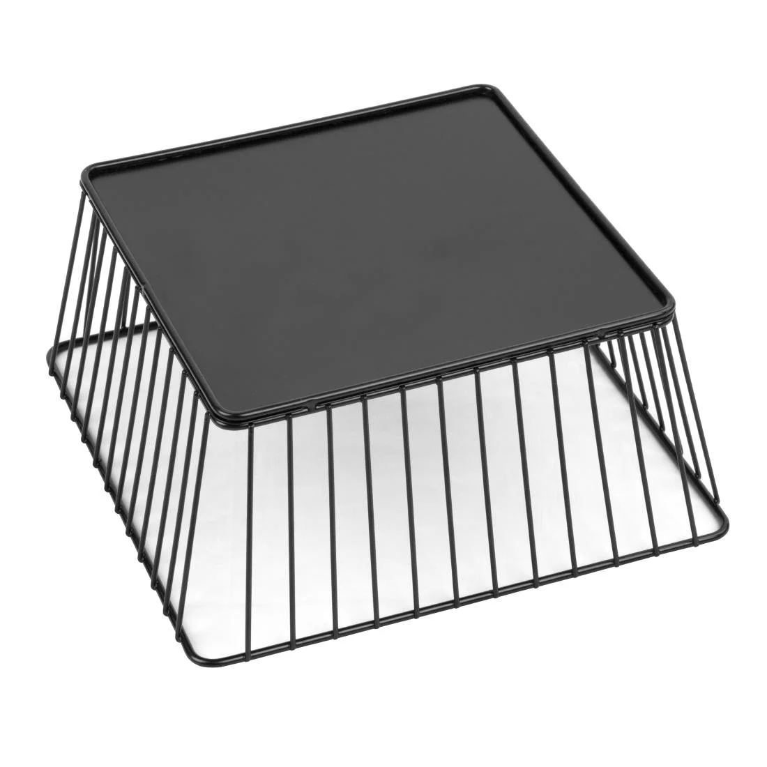 Olympia Wire Food Display Tray Square Black 230x230x100mm - Image 5